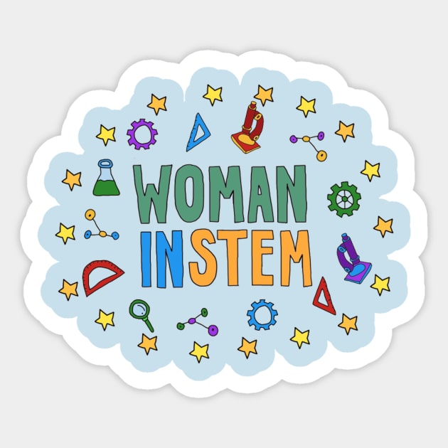 Woman in Stem Sticker by The Bechdel Cast